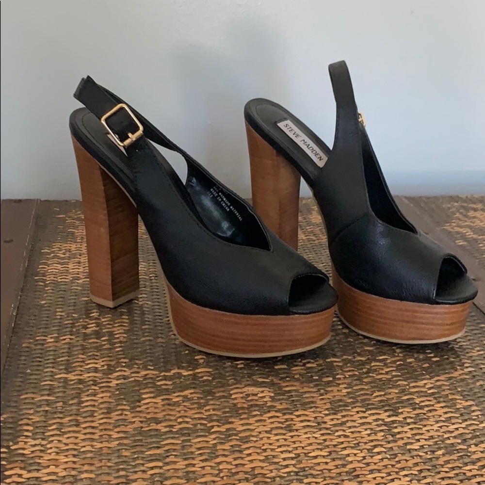 Steve Madden jonnah slingback thick heels 7.5